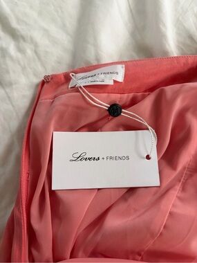 Lovers + Friends Coral-Peach Chiffon Skirt